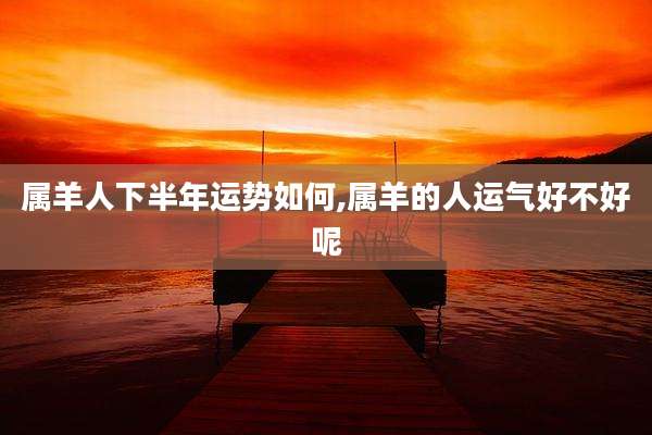 属羊人下半年运势如何,属羊的人运气好不好呢