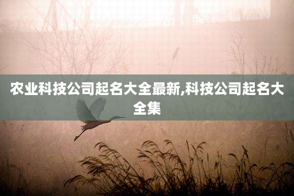 农业科技公司起名大全最新,科技公司起名大全集