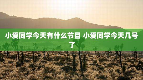 小爱同学今天有什么节目 小爱同学今天几号了