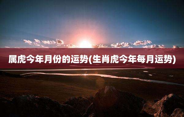 属虎今年月份的运势(生肖虎今年每月运势)