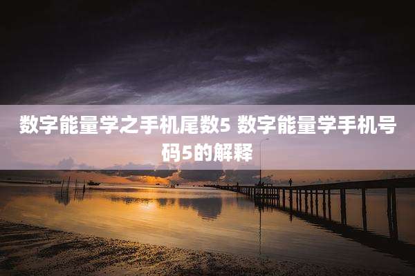 数字能量学之手机尾数5 数字能量学手机号码5的解释
