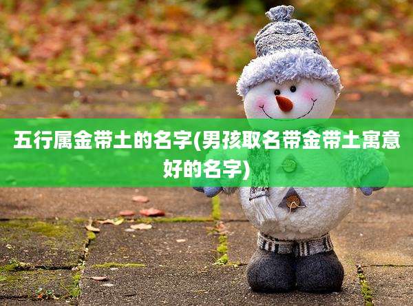五行属金带土的名字(男孩取名带金带土寓意好的名字)