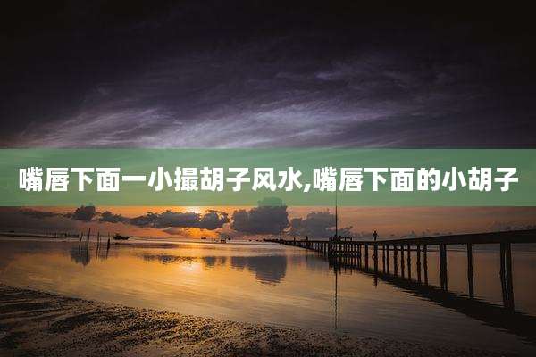 嘴唇下面一小撮胡子风水,嘴唇下面的小胡子