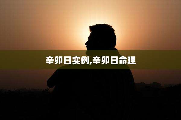 辛卯日实例,辛卯日命理