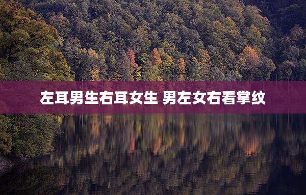 左耳男生右耳女生 男左女右看掌纹