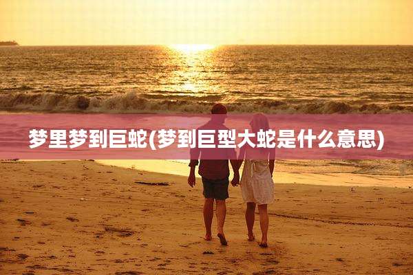 梦里梦到巨蛇(梦到巨型大蛇是什么意思)