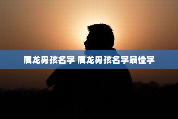 属龙男孩名字 属龙男孩名字最佳字