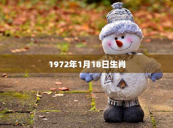 1972年1月18日生肖