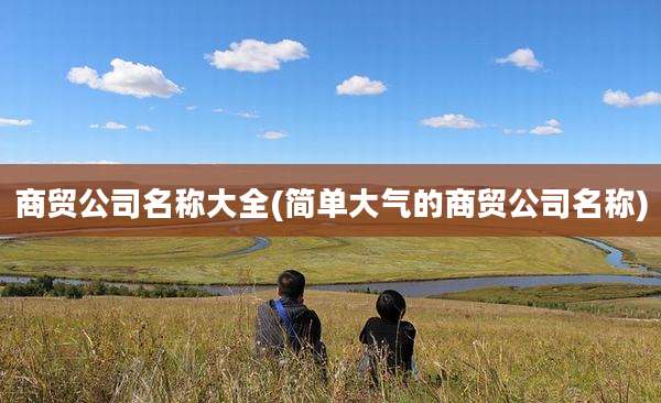 商贸公司名称大全(简单大气的商贸公司名称)