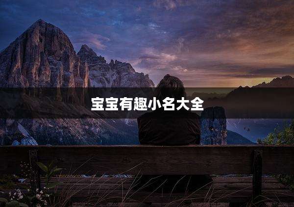 宝宝有趣小名大全