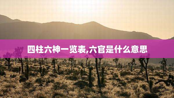 四柱六神一览表,六官是什么意思