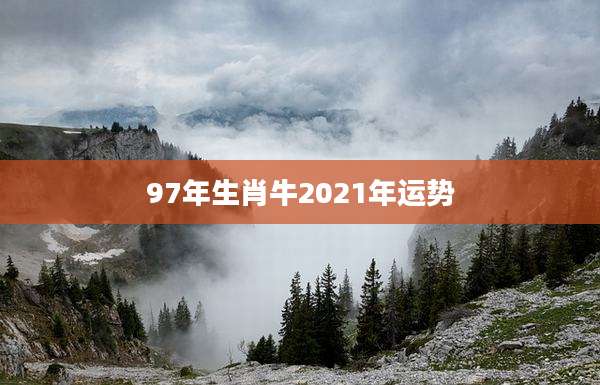97年生肖牛2021年运势