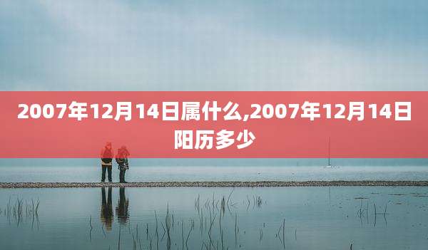2007年12月14日属什么,2007年12月14日阳历多少