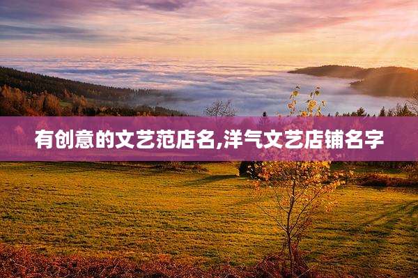有创意的文艺范店名,洋气文艺店铺名字