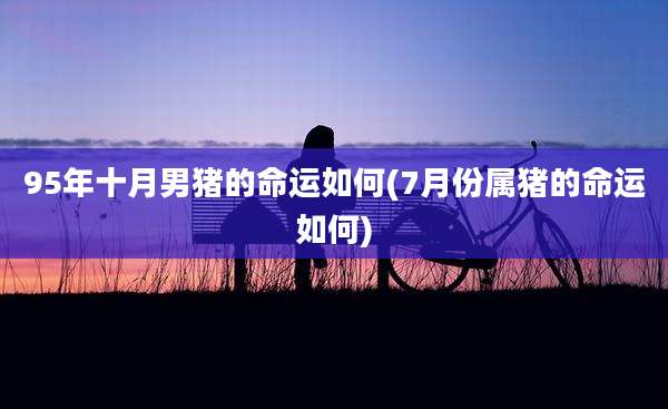95年十月男猪的命运如何(7月份属猪的命运如何)