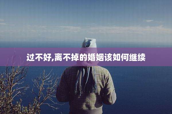 过不好,离不掉的婚姻该如何继续