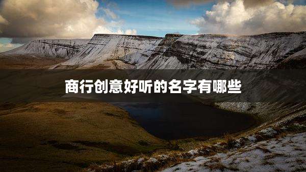 商行创意好听的名字有哪些