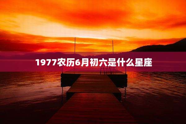 1977农历6月初六是什么星座
