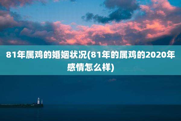 81年属鸡的婚姻状况(81年的属鸡的2020年感情怎么样)