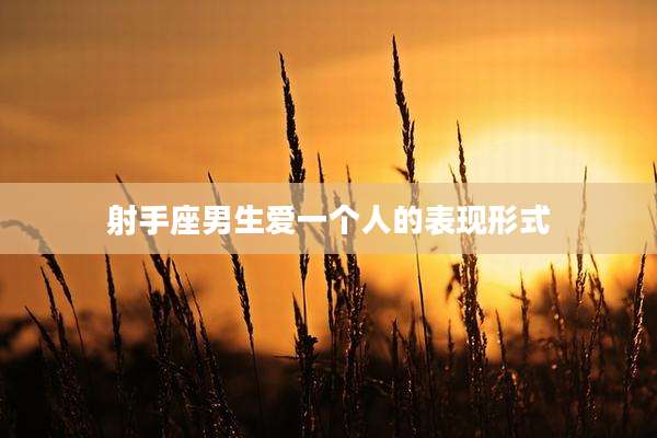 射手座男生爱一个人的表现形式