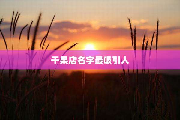 干果店名字最吸引人