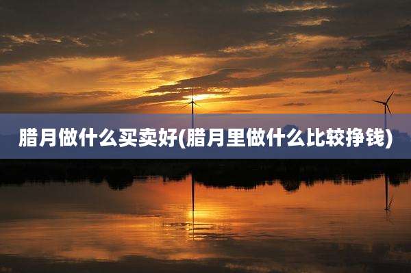 腊月做什么买卖好(腊月里做什么比较挣钱)