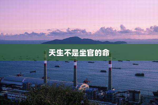 天生不是坐官的命
