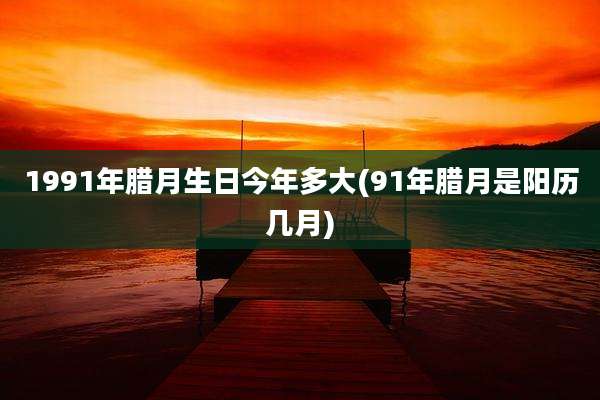 1991年腊月生日今年多大(91年腊月是阳历几月)