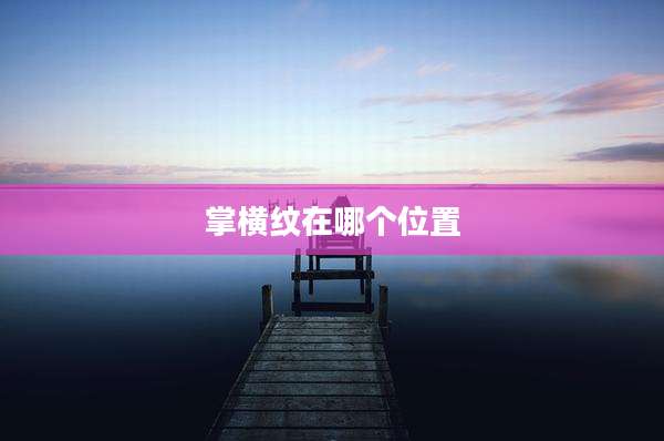 掌横纹在哪个位置