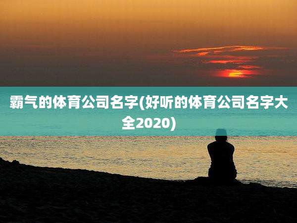 霸气的体育公司名字(好听的体育公司名字大全2020)