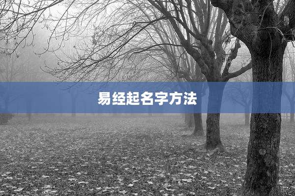 易经起名字方法