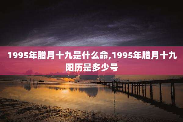 1995年腊月十九是什么命,1995年腊月十九阳历是多少号