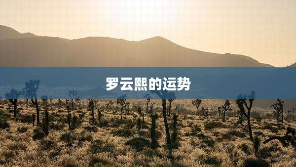 罗云熙的运势