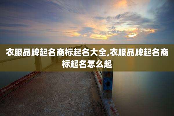 衣服品牌起名商标起名大全,衣服品牌起名商标起名怎么起