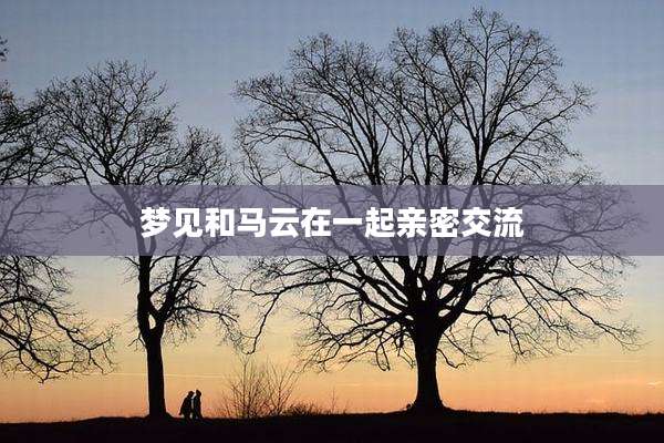梦见和马云在一起亲密交流