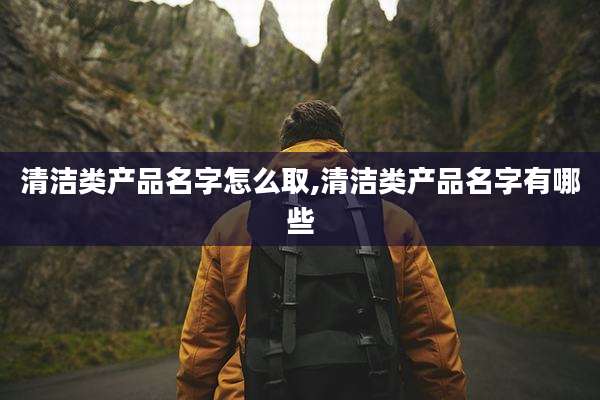清洁类产品名字怎么取,清洁类产品名字有哪些