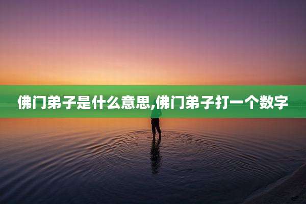 佛门弟子是什么意思,佛门弟子打一个数字