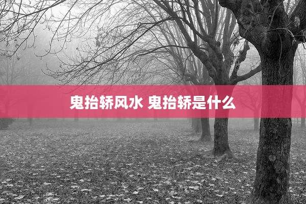 鬼抬轿风水 鬼抬轿是什么