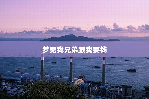 梦见我兄弟跟我要钱