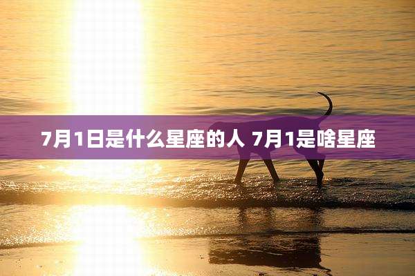 7月1日是什么星座的人 7月1是啥星座
