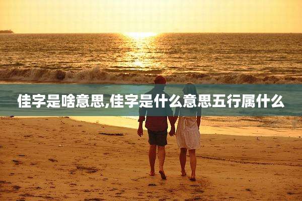 佳字是啥意思,佳字是什么意思五行属什么