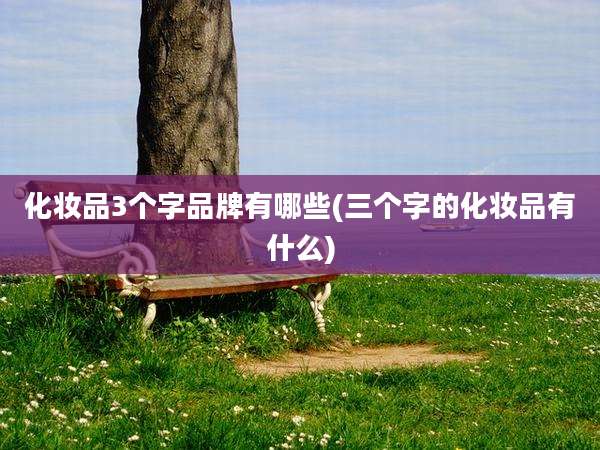 化妆品3个字品牌有哪些(三个字的化妆品有什么)