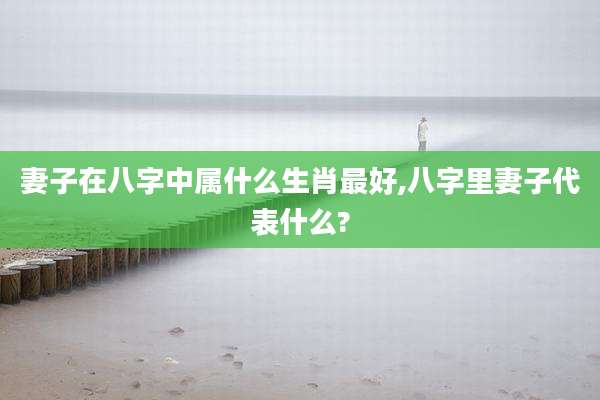 妻子在八字中属什么生肖最好,八字里妻子代表什么?