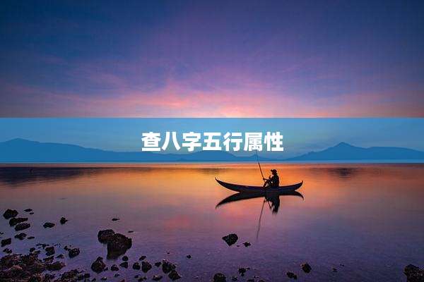 查八字五行属性