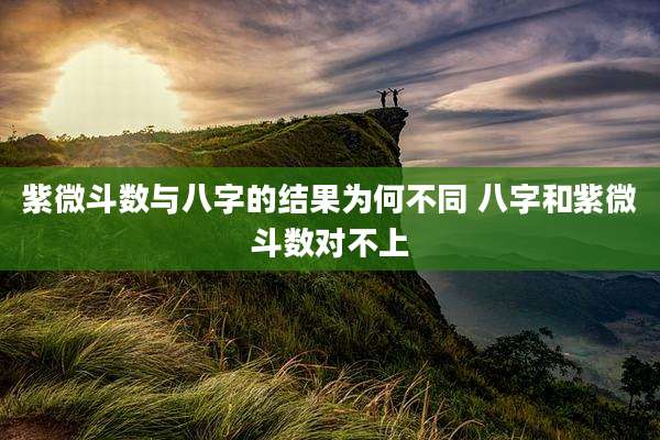 紫微斗数与八字的结果为何不同 八字和紫微斗数对不上