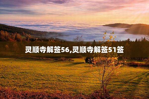 灵顺寺解签56,灵顺寺解签51签