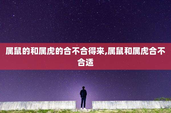 属鼠的和属虎的合不合得来,属鼠和属虎合不合适