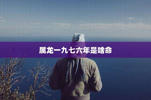属龙一九七六年是啥命
