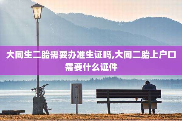大同生二胎需要办准生证吗,大同二胎上户口需要什么证件