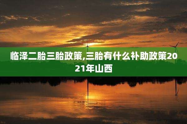 临泽二胎三胎政策,三胎有什么补助政策2021年山西